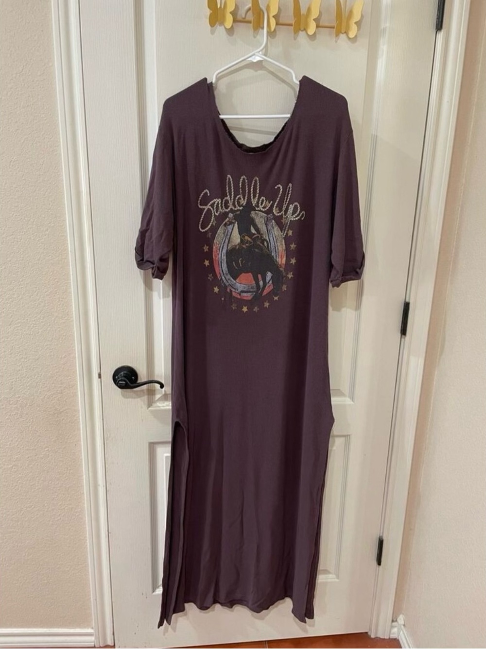 RARE NWOT FREE PEOPLE x VINTAGE SOULS Saddle Up MAXI TOP/DRESS Large - Picture 4 of 8